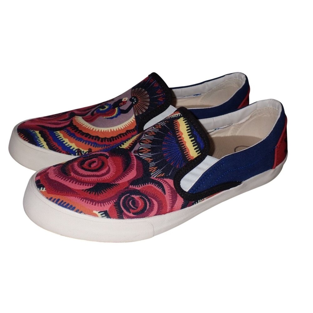 Inkkas Baila Slip On Canvas shoes Mens 9 Boho Artsy ‎ Casual - Picture 2 of 7